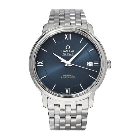 omega deville blue replica|omega de ville stainless steel.